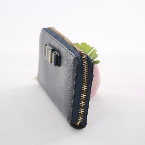 Coach Navy Blue Bow Leather Wallet - Picture 3 of 6